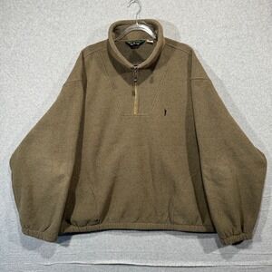 Eagles Ridge 9th Hole‎ Fleece Pullover Olive Green Half Zip Golf 2X/2X
